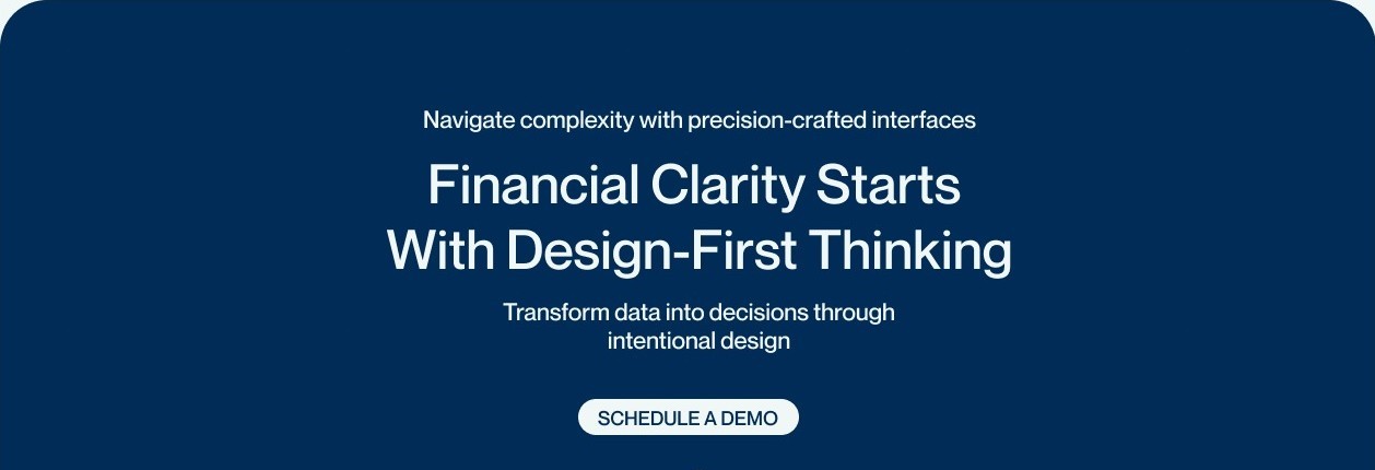 Neuv product headline reading 'Financial Clarity Starts With Design-First Thinking'.
